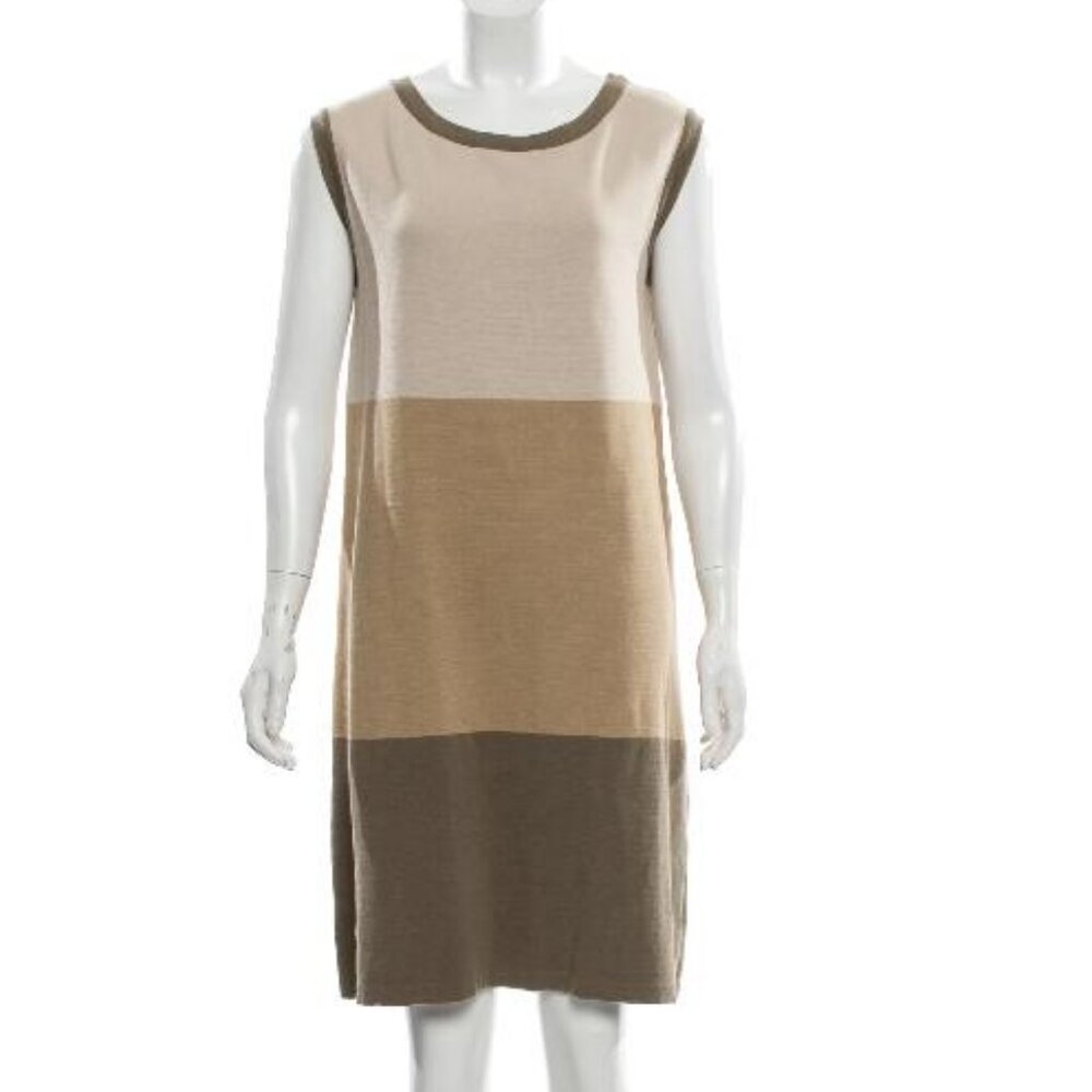 Authentic Weekend Max Mara Bateau Neckline Knee-Length Dress L